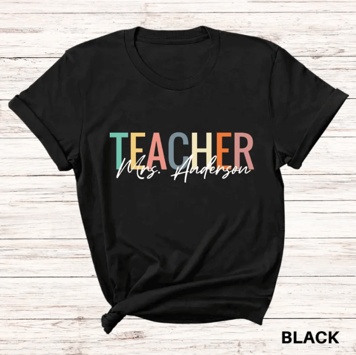 Trendy Customized Name Perfect Fit Teacher Shirt