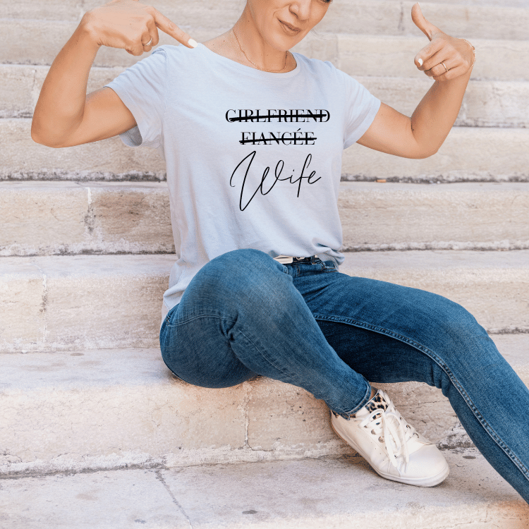 Wife Newlywed Honeymoon Perfect Fit t-shirt