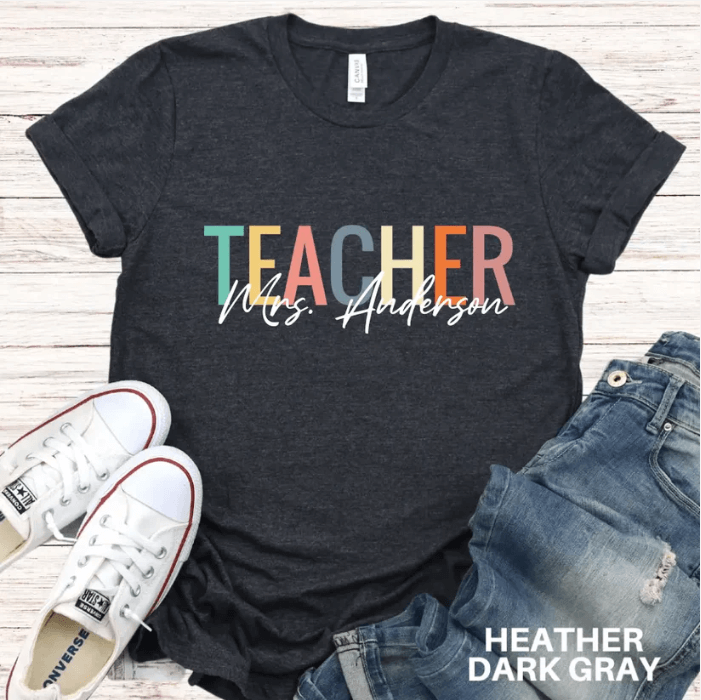 Trendy Customized Name Perfect Fit Teacher Shirt