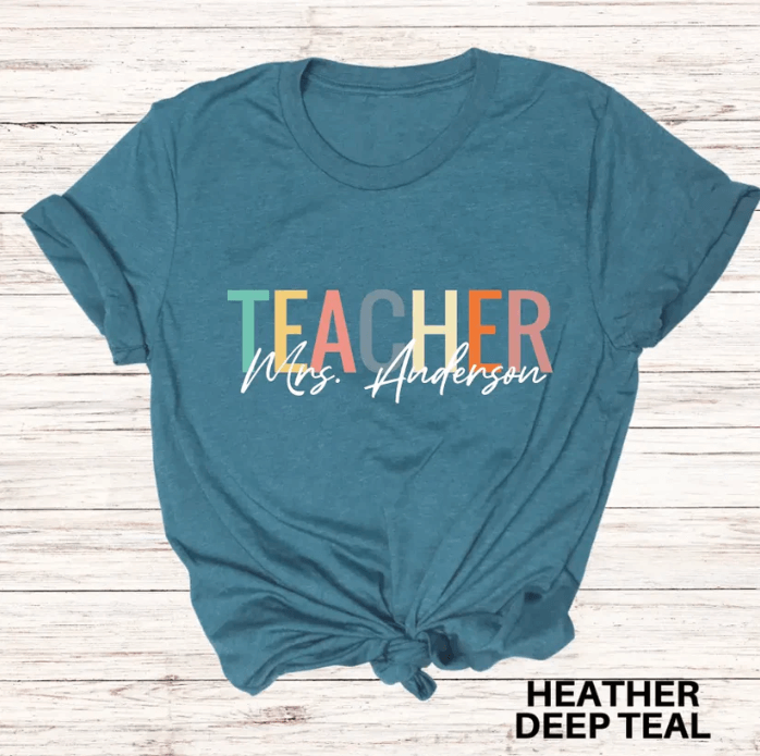 Trendy Customized Name Perfect Fit Teacher Shirt