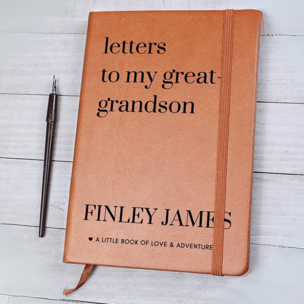 Letters To My Great-Granddaughter or Great-Grandson - Lined Journal with Personalized Cover