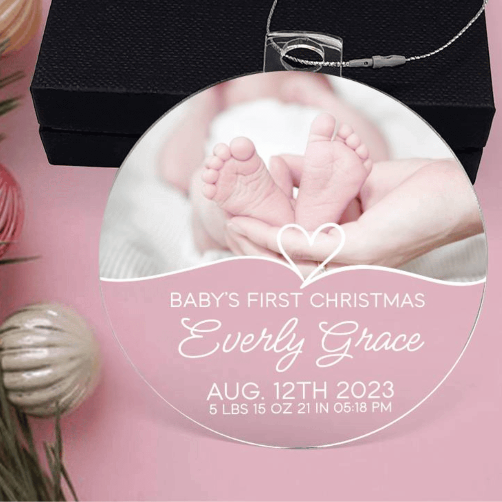 Baby's First Christmas Personalized Acrylic Photo Ornament