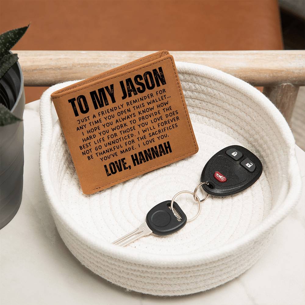 I Will Forever Be Thankful - Personalized Leather Wallet