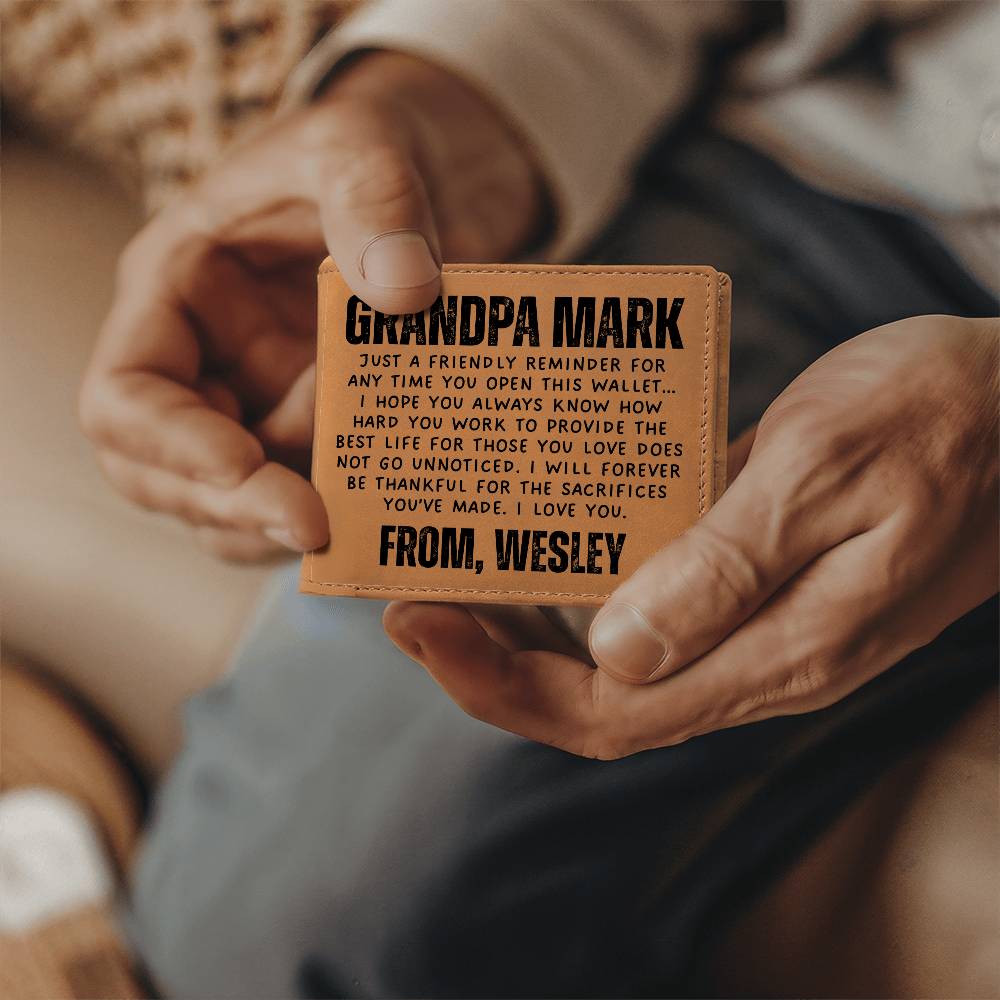 I Will Forever Be Thankful - Personalized Leather Wallet