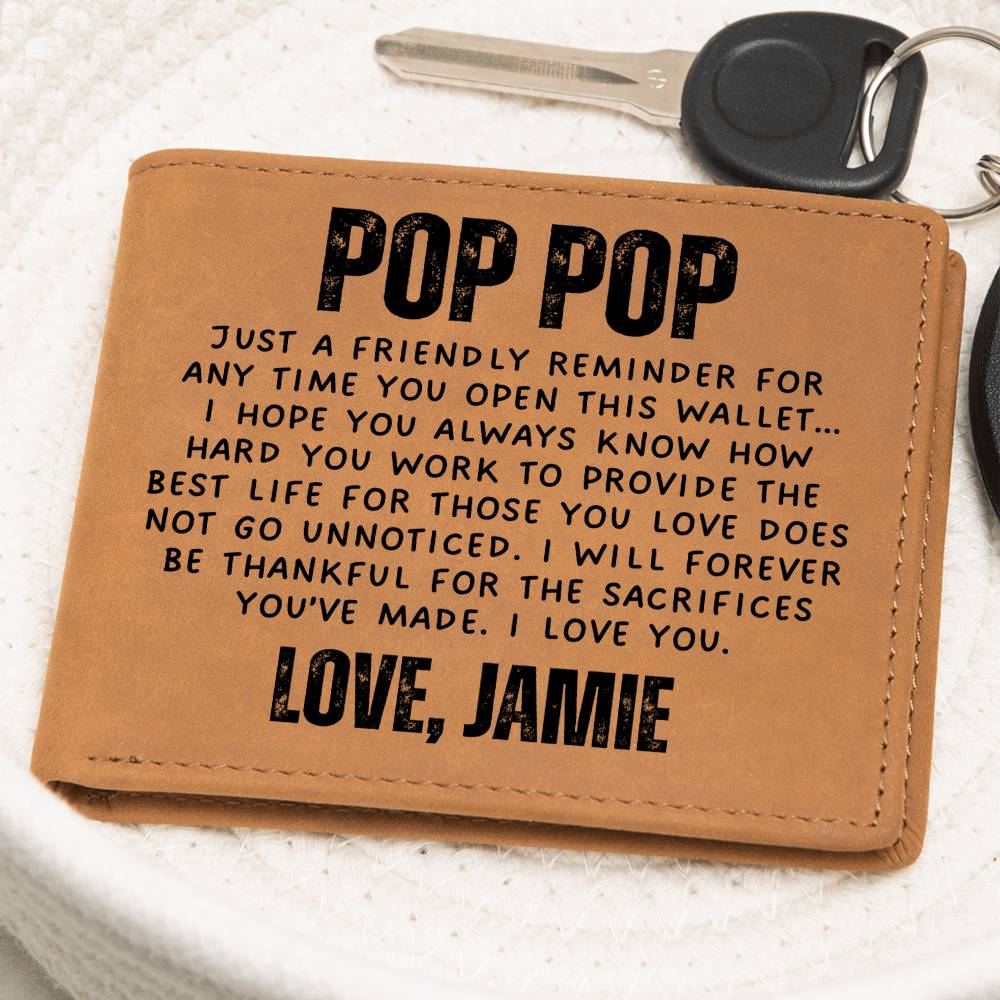 I Will Forever Be Thankful - Personalized Leather Wallet