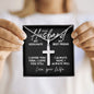 To My Husband, My Soulmate, My Best Friend - Engraved Cross Necklace