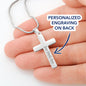 To My Husband, My Soulmate, My Best Friend - Engraved Cross Necklace