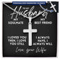 To My Husband, My Soulmate, My Best Friend - Engraved Cross Necklace