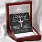 To My Husband, My Soulmate, My Best Friend - Engraved Cross Necklace