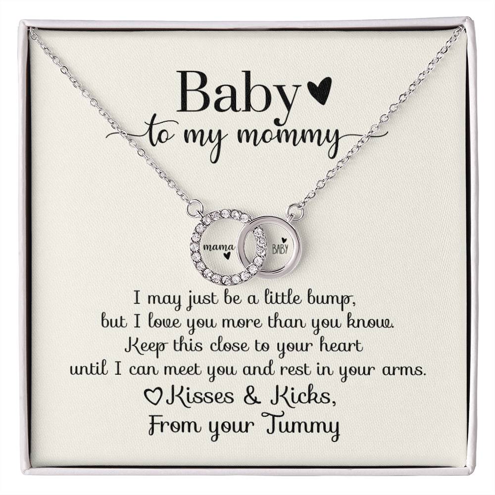 New Mom Baby & Me Necklace - Congratulations baby gift, pregnancy gift, baby shower & gender reveal gift