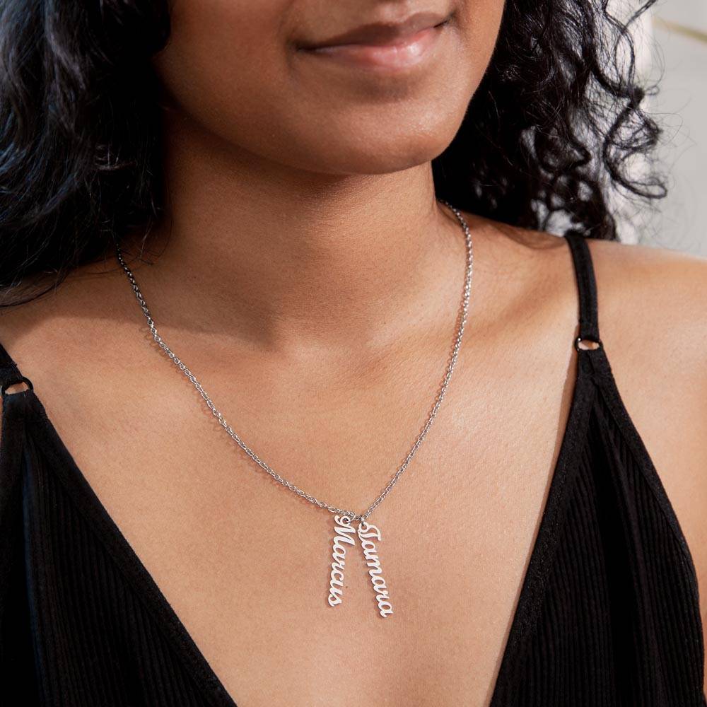 To The Mother Of My Children: To Us, You Are The World - Personalized Names Necklace