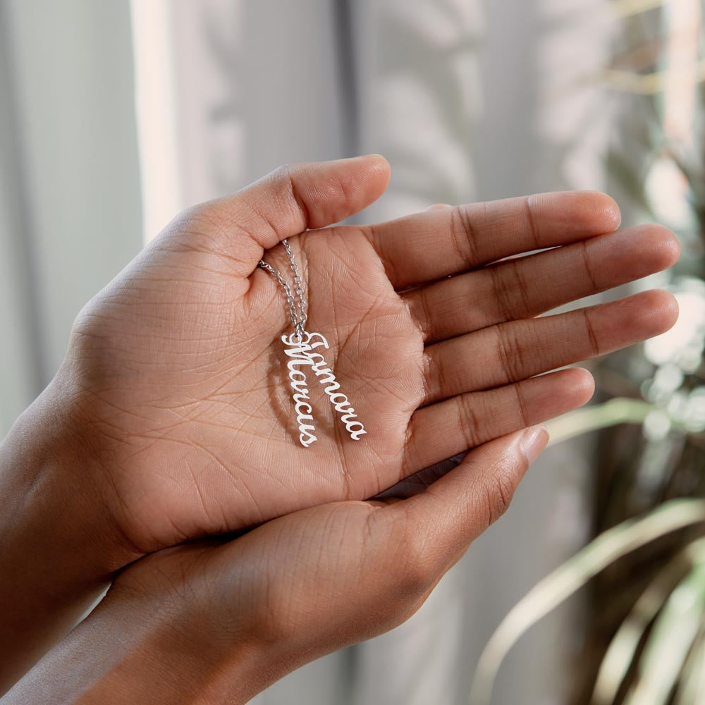 To The Mother Of My Children: To Us, You Are The World - Personalized Names Necklace