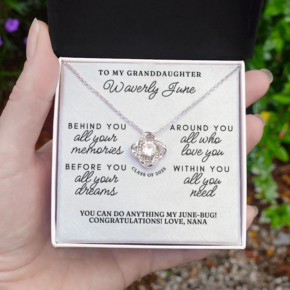 To My Graduate – Behind, Before, Around & Within You – Graduation Gift Necklace