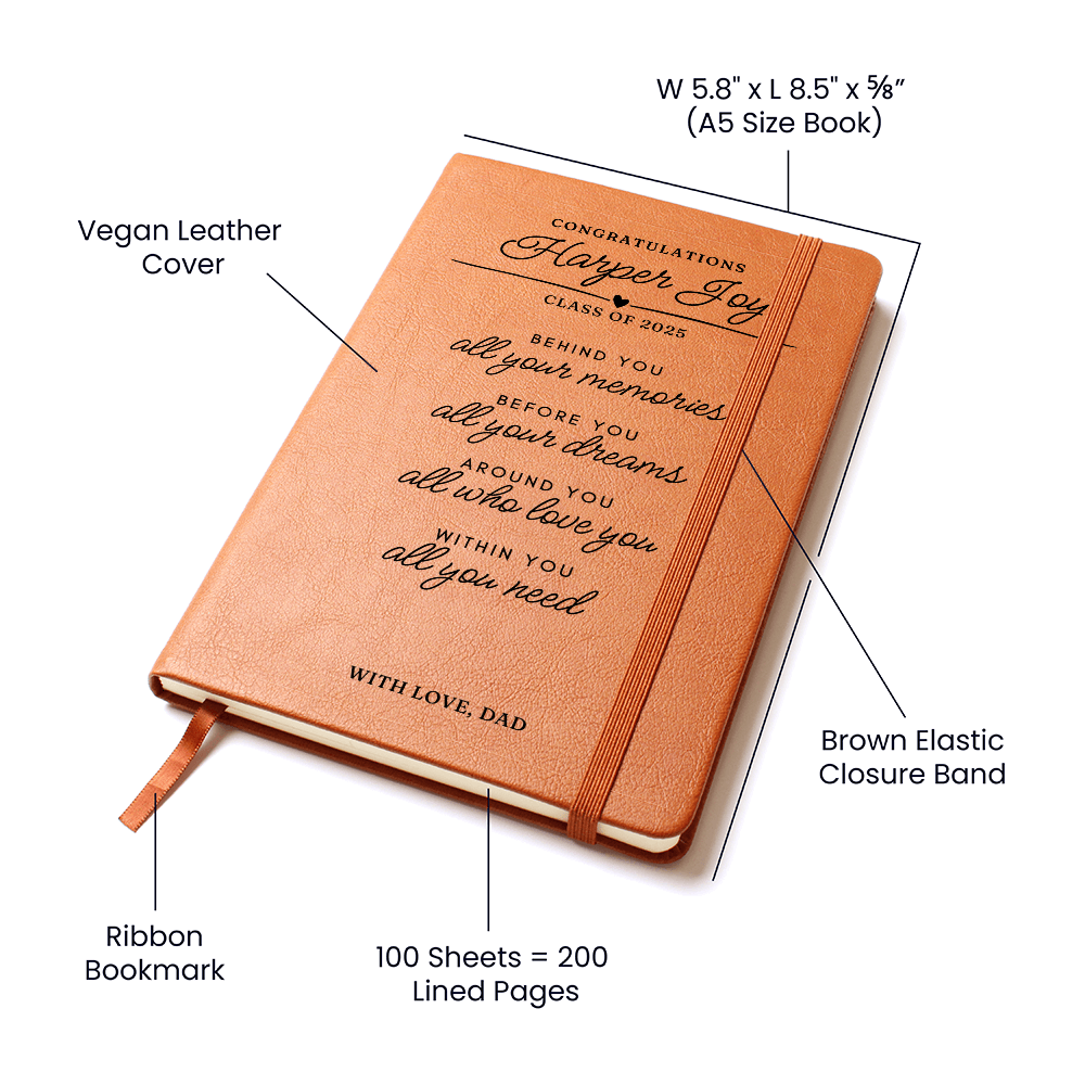 Personalized Graduation Gift Journal - Custom Name & Year