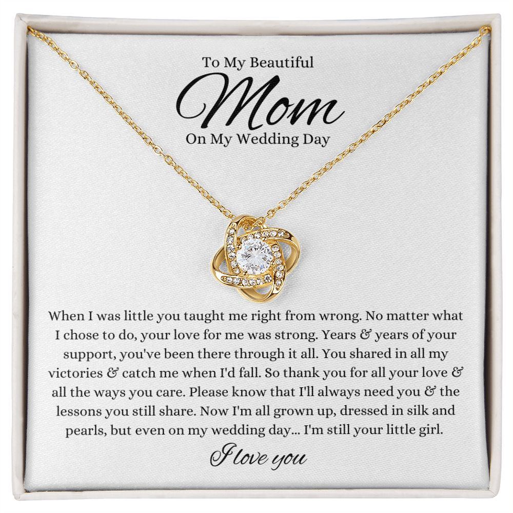 To My Beautiful Mom On My Wedding Day - Still Your Little Girl - Necklace