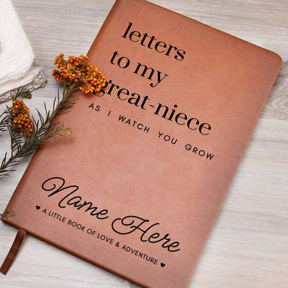 Letters To My Great-Niece or Great-Nephew as I Watch You Grow - Lined Journal with Personalized Cover