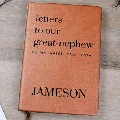 Letters To My Great-Niece or Great-Nephew as I Watch You Grow - Lined Journal with Personalized Cover