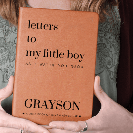 Letters To My Little Boy As I Watch You Grow - Lined Journal, Baby or Memory Book with Personalized Cover