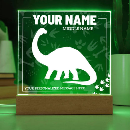 Personalized Dinosaur Night Light for Kids