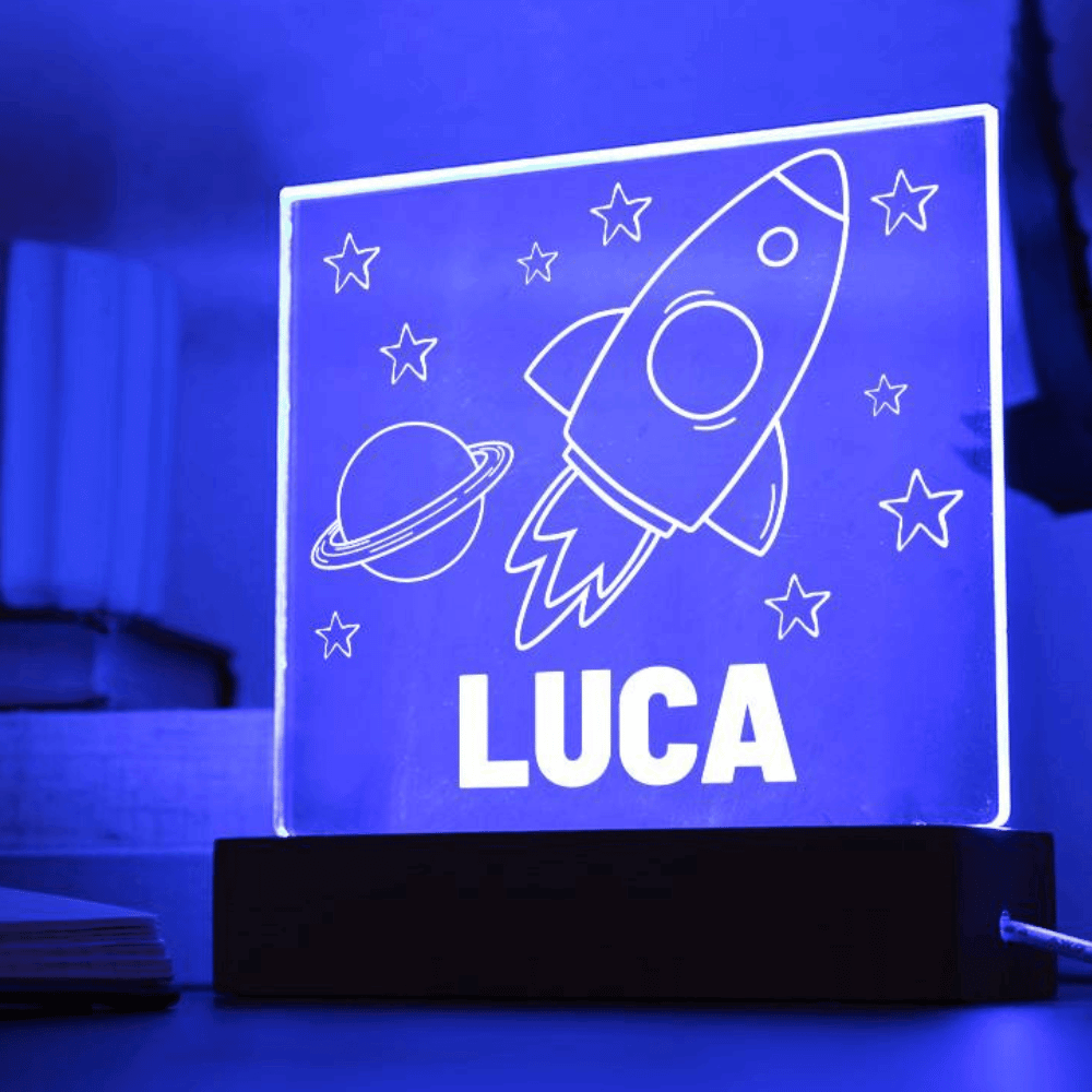 Rocket Ship - Personalized Night Light