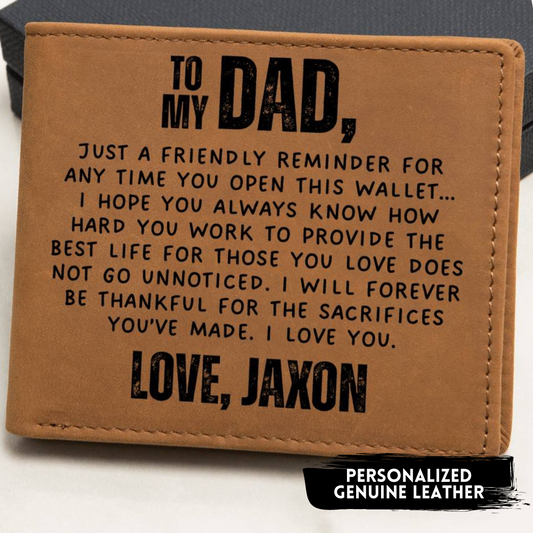 I Hope You Always Know I'm Thankful - Personalized Leather Wallet