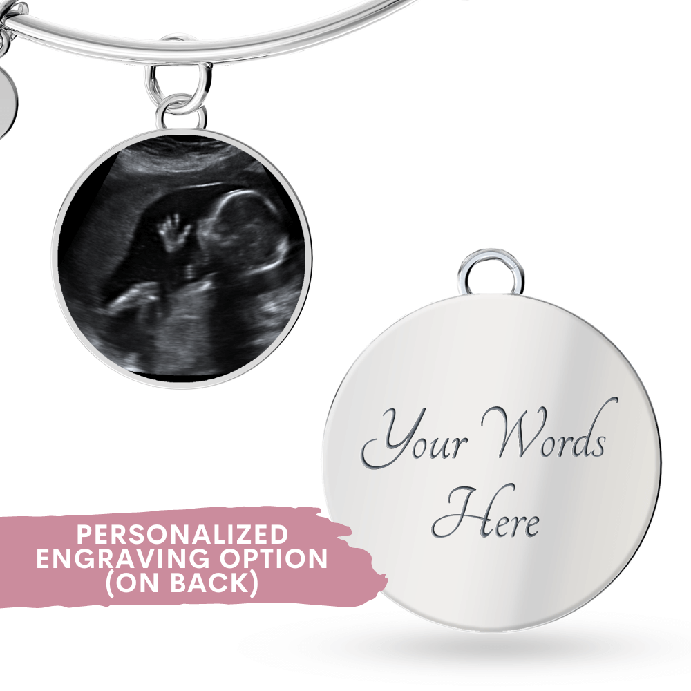 Mommy - Pregnancy - I Will Hold Your Heart - Personalized Photo Bracelet