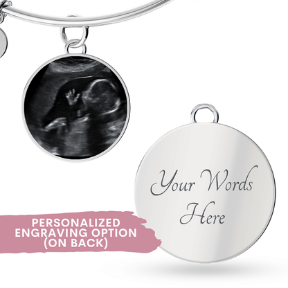 Mommy - Pregnancy - I Will Hold Your Heart - Personalized Photo Bracelet