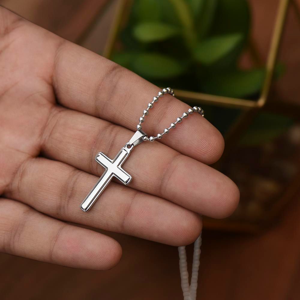 To My Son - Proud to Be Your Mom - Cross Necklace