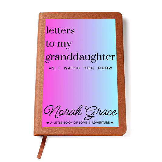 Letters To My Granddaughter or Grandson - Lined Journal with Personalized Cover