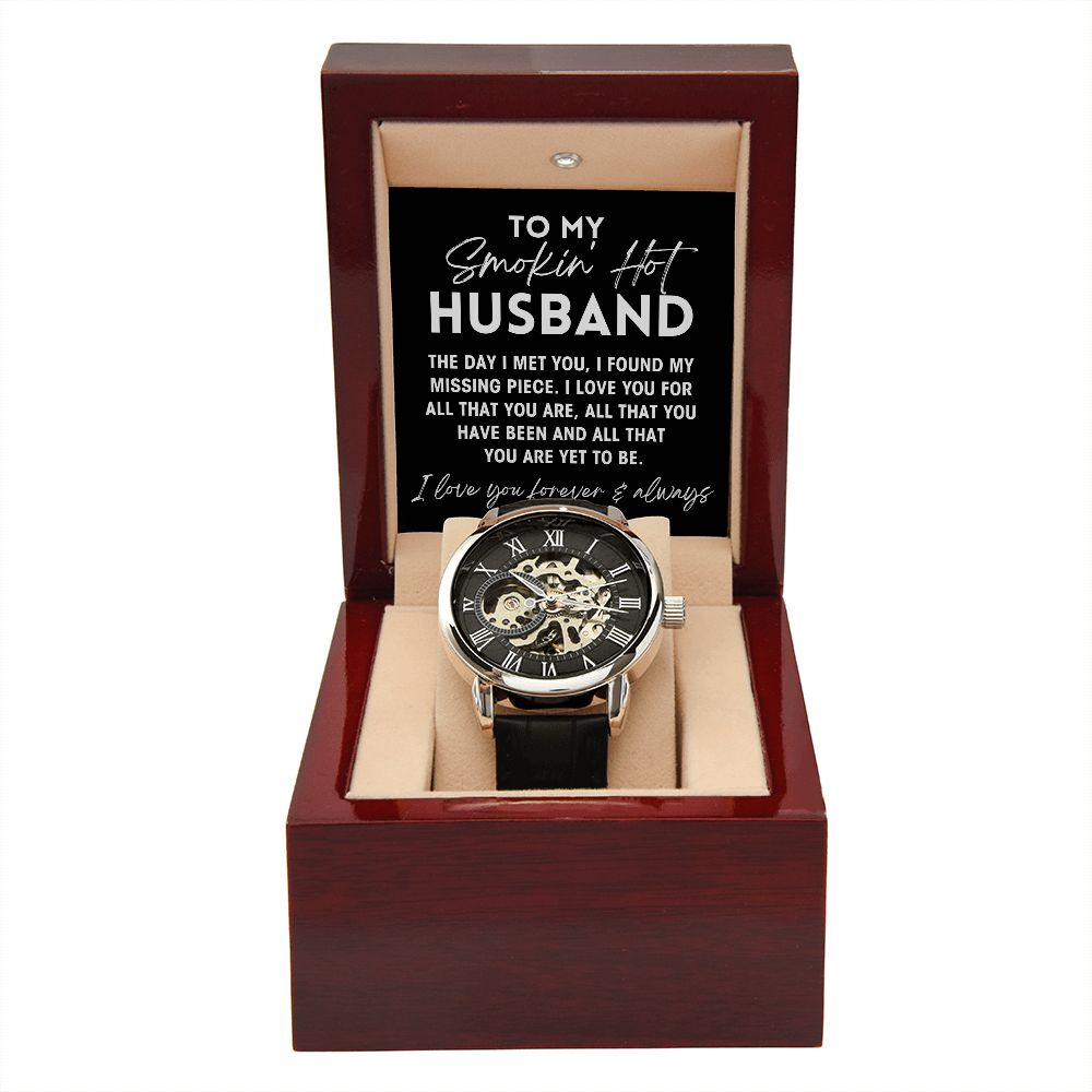 To My Smokin' Hot Husband - I Love All That You Are - Openwork Watch