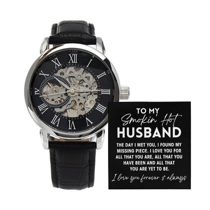 To My Smokin' Hot Husband - I Love All That You Are - Openwork Watch
