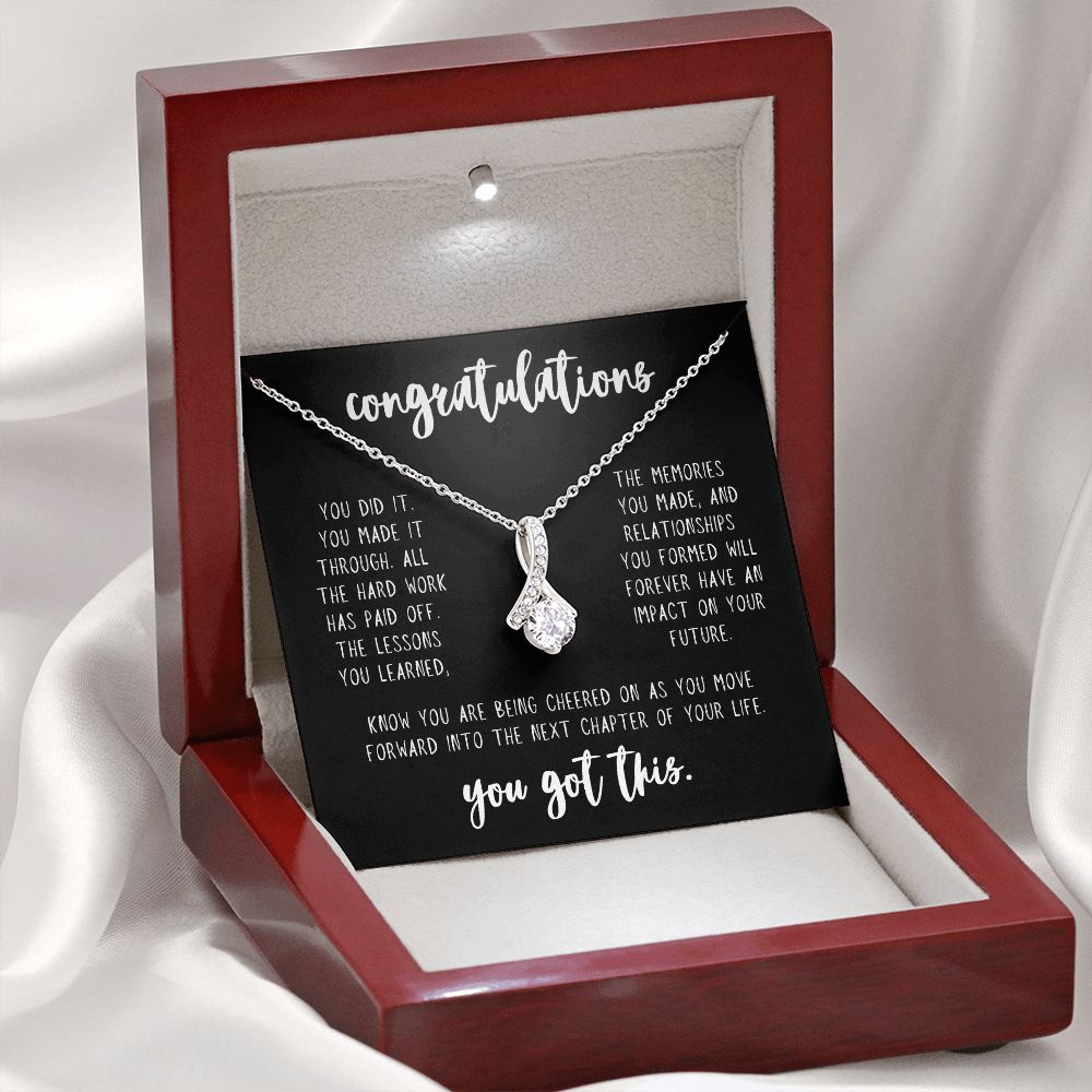 Congrats Grad - You Made It Through & You Got This - Graduation Necklace