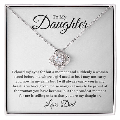 To My Daughter - Proud to Be Your Dad - Necklace