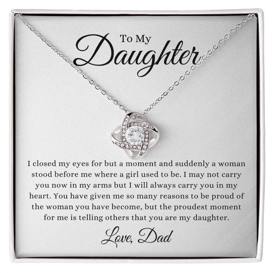 To My Daughter - Proud to Be Your Dad - Necklace