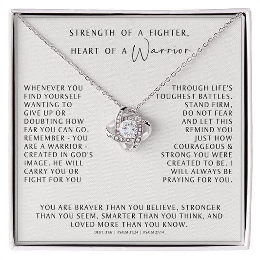 Heart of a Faith Warrior - Hardship Gift - Gift of Encouragement - Necklace