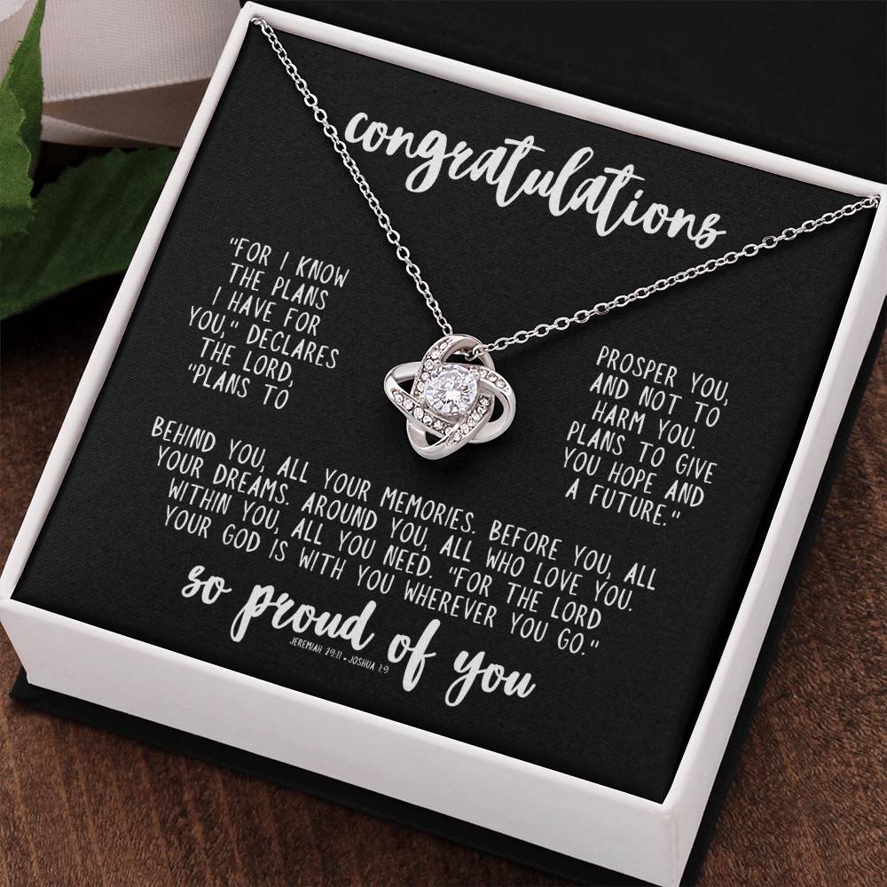 Congrats Graduate - God Has Plans For You - Faith Necklace