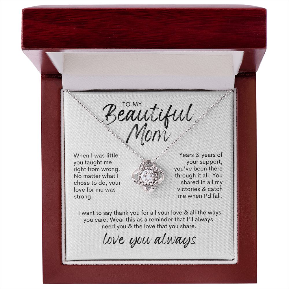 To My Beautiful Mom - Love you Always - Necklace