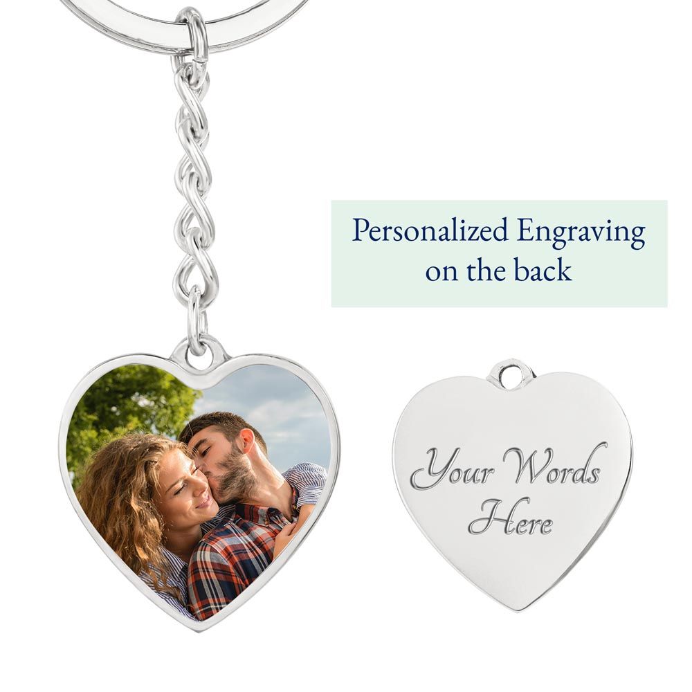 To My Soulmate - My Gift, My Joy, My Reason - Custom Photo Heart Keychain