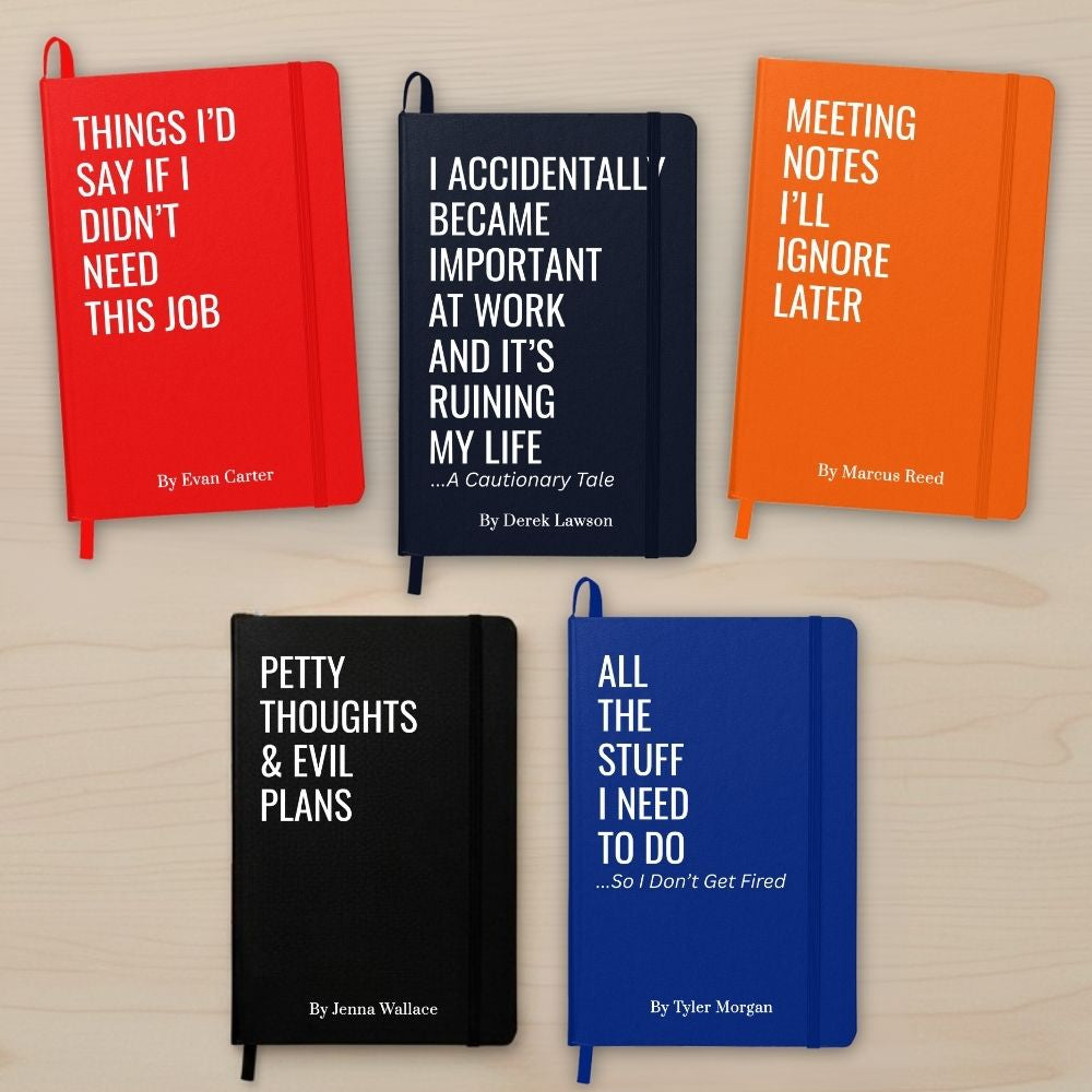 Funny Sarcastic Notebook - Coworker Gag Gifts, White Elephant, Exchange Gifts - Personalized Journal