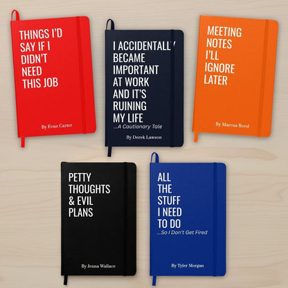 Funny Sarcastic Notebook - Coworker Gag Gifts, White Elephant, Exchange Gifts - Personalized Journal