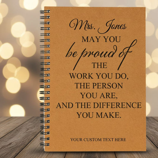 You Make a Difference - Personalized Spiral Notebook