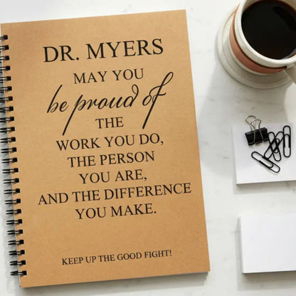 You Make a Difference - Personalized Spiral Notebook