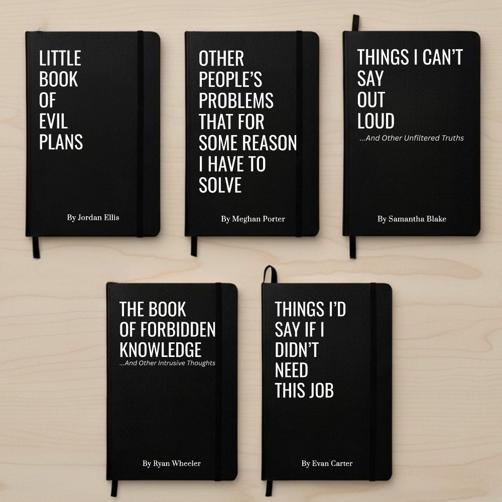 Funny Sarcastic Notebook - Coworker Gag Gifts, White Elephant, Exchange Gifts - Personalized Journal