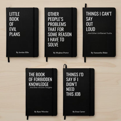 Funny Sarcastic Notebook - Coworker Gag Gifts, White Elephant, Exchange Gifts - Personalized Journal