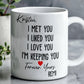 Personalized “I'm Keeping You” Mug