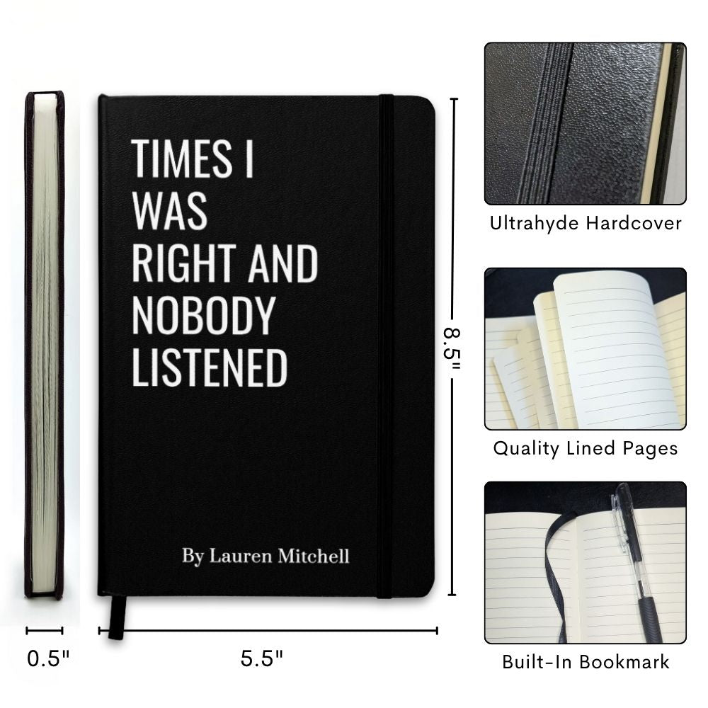 Funny Sarcastic Notebook - Coworker Gag Gifts, White Elephant, Exchange Gifts - Personalized Journal