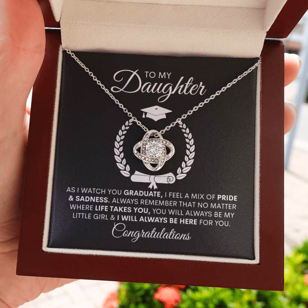 To My Graduating Daughter - I Will Be Here For You - Necklace