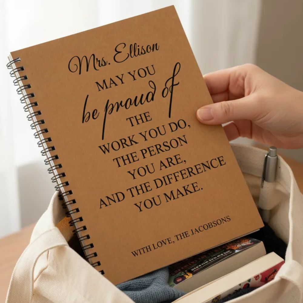 You Make a Difference - Personalized Spiral Notebook