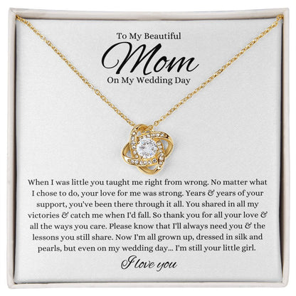 To My Beautiful Mom On My Wedding Day - Still Your Little Girl - Necklace
