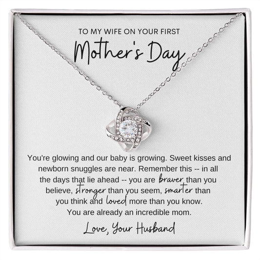 To My Wife on Your First Mother's Day - Pregnancy - You Are Already an Incredible Mom - Necklace